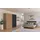 Rauch Schlafzimmer-Set "Monza", grau (eiche artisan, graumetallic), Bett 160x200cm + ohne Matratze, B/H: 160cm x 200cm, Bett 160x200cm, Holzwerkstoff, Schlafzimmermöbel-Sets, mit Schwebetürenschrank Breite 218 cm, Bettanlage in 2 Breiten