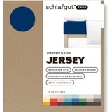 schlafgut Easy Jersey 140 x 200 - 160 x 200 cm blue deep