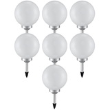 ETC Shop Solarleuchte Kugel Garten LED Gartendeko Solarkugel für Außen 20 cm Kugelleuchte Solar, Leuchtdauer ca. 6-8 Stunden, H 62 cm, 7er Set