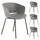 Idimex Gartenstuhl NIVEL 60 x 56 x 80 cm grau 4 St.