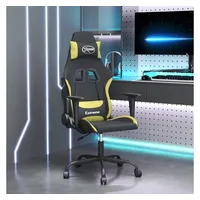VidaXL Gaming-Stuhl mit Massagefunktion Schwarz und Hellgrün Stoff