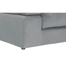 Smart Eckcouch Stoff 2-Sitzer Grau