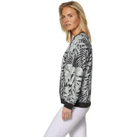Madeleine Sweatshirt mit Blätterprint Schwarz 34
