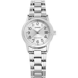 Casio LTP-V002D-7B Women's Standard Stainless Steel Silver Dial Date Watch - Silber