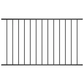 vidaXL Zaunelement Pulverbeschichteter Stahl 75 x 163 cm Schwarz