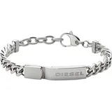 Diesel Herren Armband STACKED Edelstahl 20 cm - Silber