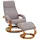 Home Affaire Relaxsessel »Paris, TV-Sessel mit Hocker und manueller Liegefunktion«, (Set, 2 St., bestehend aus Sessel und Hocker), Dreh- und Kippfunktion grau