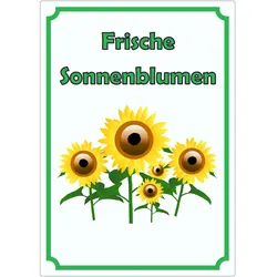 HB-Druck Sonnenblumen Aufkleber Hochkant A6 (105x148mm)