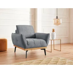 Sessel EXXPO - SOFA FASHION "Palic, Loungesessel", grau, B:92cm H:87cm T:95cm, Sessel, Einzelsessel, inklusive Rückenverstellung