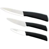Rosenstein & Söhne Keramikmesser Set 3-tlg. Schwarz/Silber