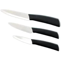 Rosenstein & Söhne Keramikmesser Set 3-tlg. Schwarz/Silber