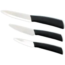 Rosenstein & Söhne Keramikmesser Set 3-tlg. Schwarz/Silber