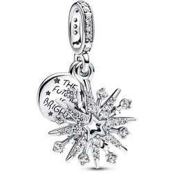Pandora 793512C01 Charm-Anhänger Silber Funkelndes Feuerwerk