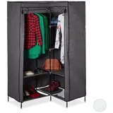 Relaxdays Eckschrank 120 x 195 x 55 cm Anthrazit/Schwarz