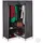 Relaxdays Eckschrank 120 x 195 x 55 cm Anthrazit/Schwarz