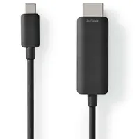 Nedis Ccgl64655bk20 USB Typ-C, HDMI, Männlich, Männlich, Gerade