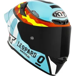 KYT TT-Revo Leopard Replica Spaniard, Integralhelm - Weiß/Hellblau/Rot/Gelb - XL
