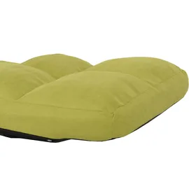Mendler Schlafsessel Mendler Bodensessel Samt 54 x 58 x 0 cm Grün mit Kissen und Rollen
