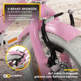 ACTIONBIKES MOTORS Princess 12 Zoll RH 28 cm rosa