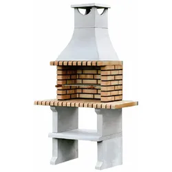 MOVELAR Grill mit 2 Mini-Arbeitsplatten Napoles aus farbigem Ziegelstein