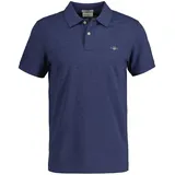GANT Herren Poloshirt - SLIM SHIELD PIQUE POLO, Kurzarm, Knopfleiste, Logo Dunkelblau 4XL