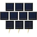 SUNYIMA 10Pcs 2V 130mA Micro SolarPanels Photovoltaik MINI Solarzellen mit Drähten Solars Epoxy Platte DIY Projekte Spielzeug 54mm x 54mm