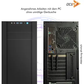 dcl24.de dcl24 AMD Multimedia PC Ryzen 5 7600X, Radeon Grafik - 1000GB SSD, 16GB DDR5, 6x5.3 GHz, WLAN, Windows 11 Pro Desktop Rechner für Büro und Homeoffice
