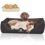 Knuffelwuff Tierbett Hundebett Rough Road, Orthopädisch braun 63 cm x 85 cm