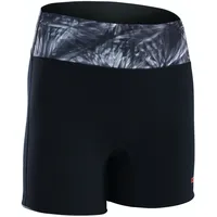 ION Neoprenshort Damen Schwarz/Blumen L