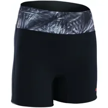 ION Neoprenshort Damen Schwarz/Blumen L
