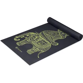 Gaiam YOGAMATTE Tribal Wisdom 6mm Premium schwarz/grün, ONE SIZE