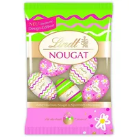 Lindt Deko Edition Nougat Eier Bunt zarte Vollmilch Ostereier 90g