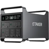 ETAKER Tragbare Powerstation M2000, 2008Wh Kapazität mit 6 AC Ports, 4 USB-A & 2 USB-C Outlets, Schnellladung, Steckdose erweiterbar für Home Backup, Notfall, Outdoor, RV Travel, Garten Party, Camping