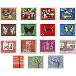 Briefmarken-Jahrgangssatz Deutschland 1962, postfrisch