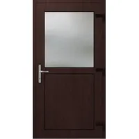 Kunststoff Nebeneingangstür nach Maß "PAULA-Q" Mahagoni holzähnlich außen öffnend DIN rechts