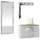 Vladon Hanko Garderobe 160x190x33 cm Weiß matt/Beton Oxid Optik grau