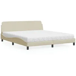 Bett mit Matratze – Creme, 180x200 cm – Komfort & Eleganz für dein Schlafzimmer