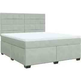 vidaXL Boxspringbett 180 x 200 cm Hellgrau