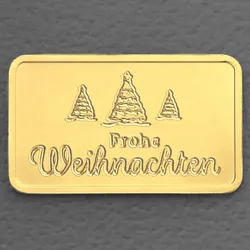 Goldbarren 25g Gravur Frohe Weihnachten
