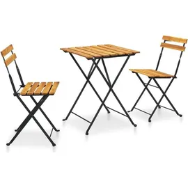 vidaXL Bistro-Set 3-tlg. natur klappbar