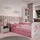 WFL GROUP Jugendbett Emily 70 x 140 cm Kiefer rosa
