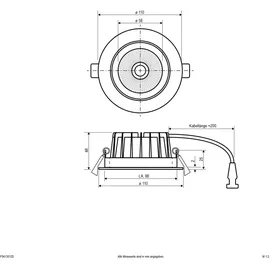 EVN LED-Deckenleuchte P54130125 1-flg. weiß