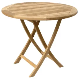 Lex Gartentisch Klapptisch Ø 90 x 74 cm Teak