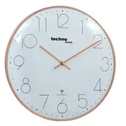 Technoline WT 8235, Wand, Quarzuhr, Kreis, Roségold, Metall, Klassisch