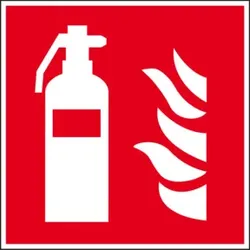 Eichner Brandschutzschild Feuerlöscher 15 x 15 cm PVC