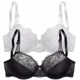 Nuance Bügel-BH Damen schwarz+weiß Gr.75C