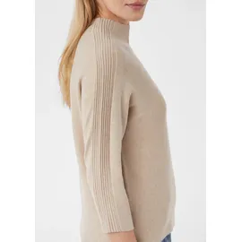 Comma, Strickpullover mit Stehkragen Beige 44
