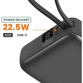 Akashi 10000mAh 22.5W USB-C/Lightning/USB-C, Dunkelgrau - Dunkelgrau