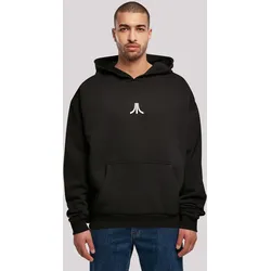 Kapuzenpullover F4NT4STIC "Atari Fuji Logo Retro Gaming", Herren, Gr. L, schwarz, Obermaterial: 100% Baumwolle, casual, oversize, Langarm, Pullover, Premium Qualität