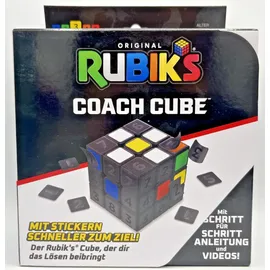Spin Master Rubik's Coach Cube, Lösen des 3x3 Zauberwürfels mit Aufklebern, Anleitung und Videos lernen Zappelspielzeug für Erwachsene ¦ für Kinder